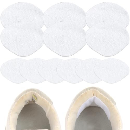 COMNICO 6 Paar Schuhe Ferse Reparatur, Schuhfersen-Reparaturflicken Selbstklebende Innenschuhflicken für Löcher, Flicken Verschleißschutz Einlage Schnellflicken Sneaker High Heels(Weiß)