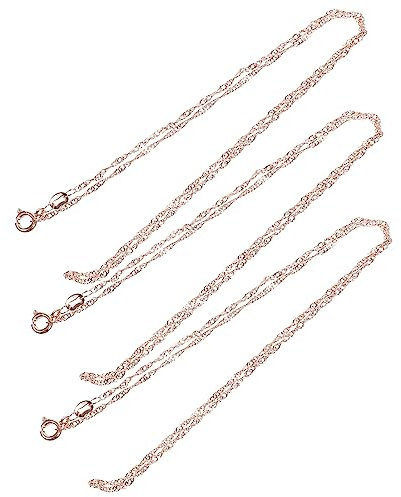 ULDIGI 3 Stück DIY Kupferkette Halsketten Für Frauen Mädchen Schmuck Zierlicher Schmuck Rosenhalsband Kette Frauen Halskette Kette Frauen Mädchen Halskette Ketten Schmuckherstellung