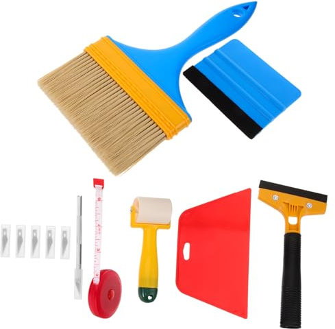 Uonlytech 12 Uds Raspador De Metal Herramientas De Aplicación De Vinilo Herramientas De Papel Tapiz Escurridor De Papel Tapiz Abs