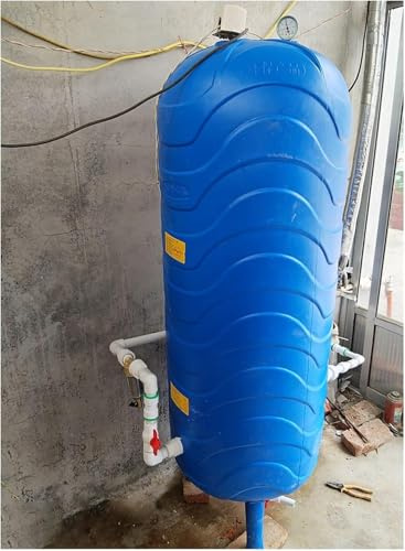 AVLLSO Wassertank 60L 100L 120L 150L 200L, Kleiner Brunnenwasser-Drucktank mit Entlüftungsventil und Installationssatz, Vertikale Wasserspeicher-Blasenbehälter aus PE(120L/31.7Gal (90x45cm/35.4x17.7in