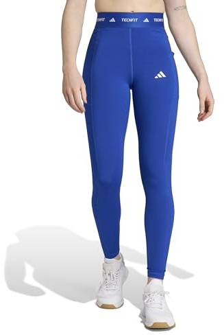 adidas Damen TECHFIT Stash Pocket Full Length Leggings, Royal Blue, M