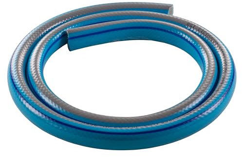 Blue & Grey 4-Layer Reinforced Garden Hosepipe – 1/2 Heavy-Duty, Kink Resistant, UV-Resistant, Flexible Water Hose with Anti-Leak Technology for Garden, Lawn, Patio, Car Wash & Outdoor Cleaning (3m)