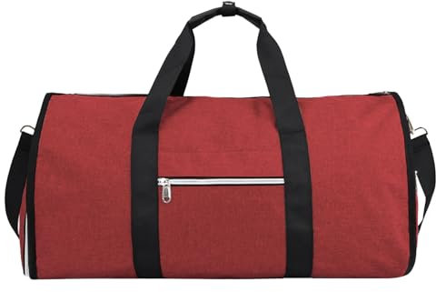 Camcorder Taschen Kleidung Kleidersack mit Schuhbeutel Großraumanzug Handgepäck Wochenend-Reise Kleidersack Fahrrad Taschen Hinten Kinder (Red, One Size)