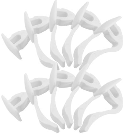 GLEAVI 10Pcs Radiator Support Clip Set for Efficient Heating Abs Plastic Mounting Clips for Radiator Cover Support and Hose Retaining Easy Installation 6 2Mm