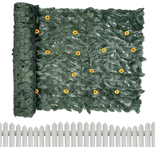 Künstliche Hecken Pflanzenwandpaneele - Privatsphäre Bildschirmgarten | Erweiterung Der Gartenflocken -Gitterpaneele | Gärtenzäune Screenings Mit Künstlichem Efeu | Faux Greeny Hintergrund | Atmungsak