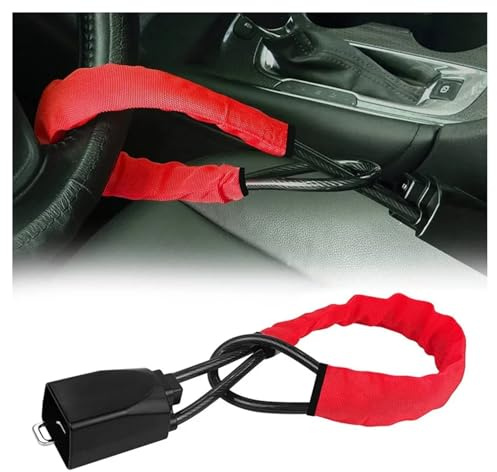 MNBHJGR Lenkradkralle, für BMW 3 Series G21 Touring 2019-2022 Lenkradschloss für Auto, Diebstahlsicherung vom Lenkrad bis zur Gurtsteckdose, Strapazierfähig,B