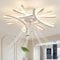 Wmmner 29.5 Modern Ceiling Fan with Lights and Remote Control Dimmable & Silent Memory Function Reversible Blades 6 Speeds Timer Ceiling Fan with Lamps for Bedroom and Living Room Black/White/White-6