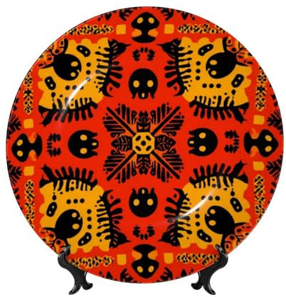 UYHhgqw Platos decorativos de composición antigua, platos de porcelana china con soporte de exhibición y gancho, perfectos para fiestas, mesas y colgar en la pared