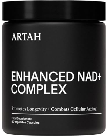 ARTAH Enhanced NAD+ Complex, for Cellular Ageing, 60 Capsules | 30 Day Supply. Provides NAD+ precursors & advanced nutrients to support NAD+ decline, cellular health & overall wellbeing