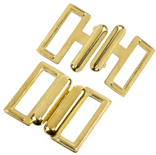 Aerzetix - Set di 8 chiusure a clip per la parte superiore del costume da bagno | passante per spallina 13mm | in metallo colore dorato