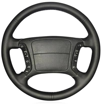 Lenkradschutz Abdeckung Für E39 Für E46 Für 318i Für 325i Für E53 Für X5 Handgenähter Anti-Rutsch-Lenkradbezug(Red Thread)