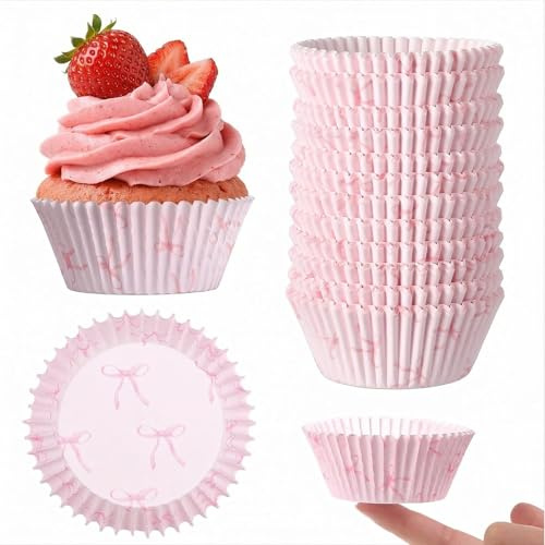 300 Stück Mini Schleifen Cupcake Förmchen, Muffins Papierförmchen