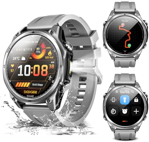 Luzglo Anywise W1 AI Smartwatch Uomo,GPS Dual-Band Integrato,5ATM Impermeabile Militare Smart Watch,1.43 AMOLED Fitness Tracker Per Android iOS,170+Sports Modes,Answer/Make Call/12 Days Battery