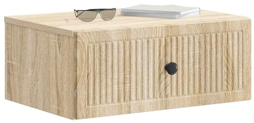 vidaXL Nachttisch Sonoma-Eiche 49 x 34,5 x 20 cm Holzwerkstoff, Schlafzimmermöbel, rechteckiger Nachttisch, Vintage-Style, viel Stauraum, klassischer Tisch-Deko