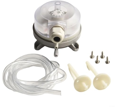 Interruptor de presión diferencial de aire ajustable 20-500 Pa para control de ventilador de ventilación HVAC, sensor de medidor de presión para monitor de aire acondicionado, industrial no inflamable