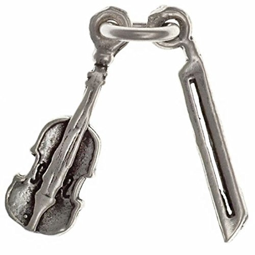 Geige mit beweglichem Bogen Anhänger Silber 925 Violine