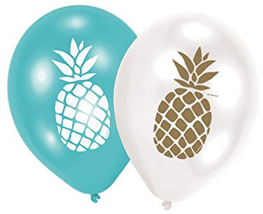 6 Luftballons Ananas Party