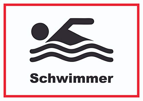 HB-Druck Schwimmer Schild A4 Rückseite selbstklebend