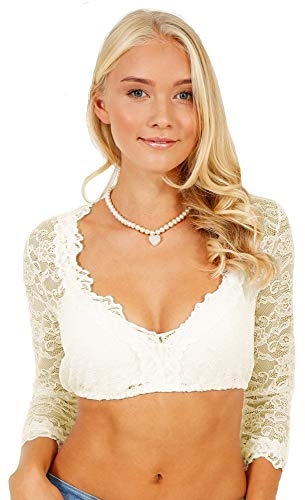 Krüger Dirndl Damen Dirndlbluse 3/4-Arm Offwhite (20) 34