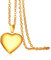 JewelryWe Personalisierte Schmuck Edelstahl Foto Medaillon zum Öffnen Photo Bilder Amulett Gold Poliert Herzanhänger Halskette Kette mit Anhänger für Damen Mädchen - Kostenlose Gravur