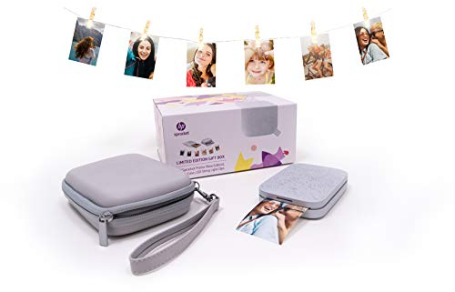 HP Sprocket Limited Edition Gift Box (HP Sprocket New Edition Fotodrucker, Etui und Lichterkette mit LED-Clips) Luna Pearl