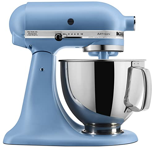 KitchenAid Artisan Series 5 Quart Tilt Head Stand Mixer with Pouring Shield KSM150PS, Blue Velvet