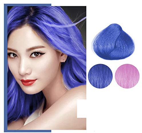 TIREOW 50ml Haarfärbemittel Wachs - Mode DIY natürliche Frisur Thermochrome Farbwechsel Haarfärbe Haarfärbemittel Mehrfarbiges Haarfigment für Party Cosplay Halloween (Blau)