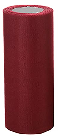 Anawakia Tüll RolleTüllband Tüll Dekostoff Tischband Dekoband Tüllnetz für Kleidung Deko Hochzeit Party (Weinrot)