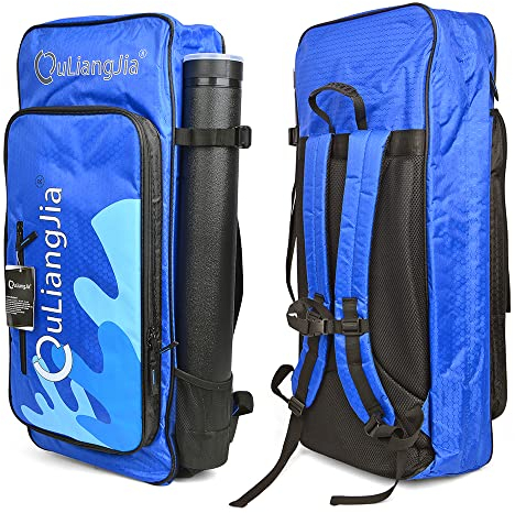 SHARROW Bogenschießen Bogenrucksack Rucksack für Recurvebögen Bogenkoffer Bogen Tasche Tragetasche mit Pfeilköcher für Recurve Bogen und Pfeile (Blau)