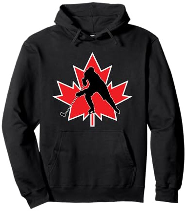 Kanada Canadian Team Hockey Rot Weiß Wintersport Pullover Hoodie