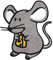 Rat patch mouse patch mouse eating cheese patch iron on rhymes patch Embroidered Iron on Sew on Patch Badge for Clothes etc. 7x5.5cm