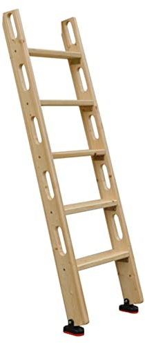 Hochbett Leiter Retro Holz Wohnmobil Etagenleiter - Home Loft Dorm Farm Kurze Etagenbettleiter mit Griff, 39/49/59 Lange Trittleiter für Wohnwagen (Size : 5 Step 150cm/59)
