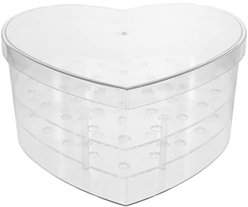 Ipetboom Scatola Per Fiori Cuore Acrilico Trasparente Scatola Elegante Per Confezionamento Fiori Freschi Per Compleanni Festa Della Mamma Matrimonio Doccia Nuziale Design Unico Resistente e