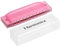 PATIKIL Clairement Coloré Translucent Harmonica 10 Trous Rose ABS Harpe Bouche avec PVC Boîte pour Éducation Musical Instruments Débutants Adultes Professionnels