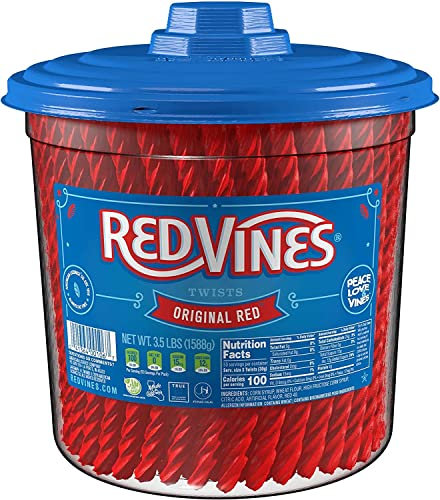 Red Vines Original Red Licorice Twists 1.58 kg | Soft & Chewy Texture | Share Pack | All Time Favourite Gummies | USA Made | Ideal Present | Delicious Red Vines liquorice taste | Sold by EPL