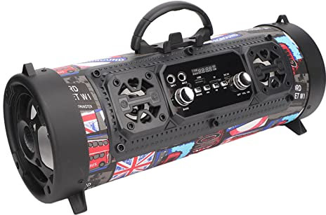 Portable Bluetooth Speaker with Subwoofer, 15W Stereo Surround Heavy Bass, Volume Adjustable, 2400mah Wireless Speaker with Remote for Home, Party