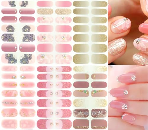 NAILDOKI Nagelfolie, Nagelsticker Nagelkunst Sticker Nail art Selbstklebend, Maniküre Sticker Schöne Mode DIY Dekoration Nail Stickers