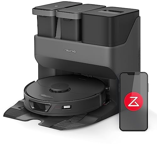 roborock S7 Max Ultra Robot Vacuum Cleaner with Auto Mop Washing/Auto Dust Emptying/Warm Air Drying/Auto Tank Refilling/Dock Self-cleaning Vacuum Cleaner(5500 Pa Active Obstacle Avoidance)