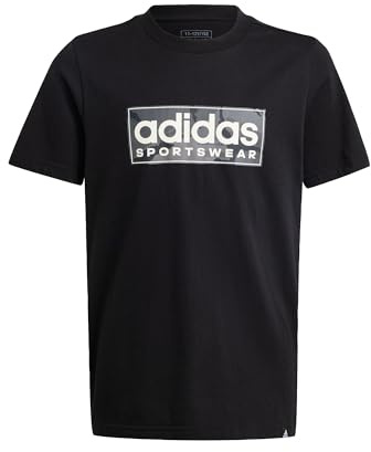 adidas Boys Camo Linear Junior Boys Graphic T-Shirts, 13-14 Years