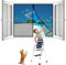 Fliegengitter BalkonFenster, 230x220 cm Insektenschutz Magnet Fliegenvorhang, Auto Schließen, magnetische Adsorption, für Fenster Patio- Schwarz H