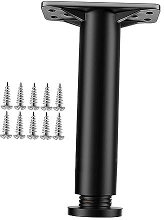Colcolo Pied de Support de Lit, Poutres de Lit, Pied de Meuble, Acier de Renfort avec Vis, Support D'élévation de Pied de Cadre de Lit pour Lit de Table, Pied de Lit Robuste Réglable, 22CM
