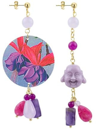 Lebole Gioielli Orecchini da Donna Mix & Match Classico Fiore Lilla