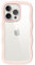 JETech Cute Case for iPhone 15 Pro Max 6.7-Inch, Wave Frame Curly Shape Shockproof Phone Cover for Women and Girls, Clear Hard PC Back (Pink)