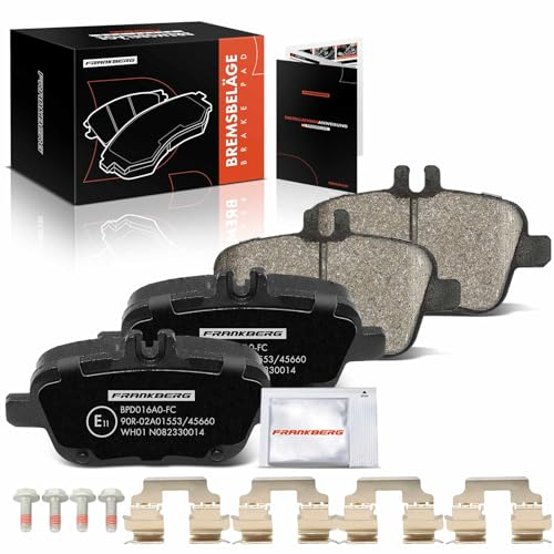 Frankberg Bremsbeläge Bremsbelagsatz Hinterachse Kompatibel mit A-Klasse W176 A160-A250 1.5L-2.1L 2012-2018 B-Klasse W242 W246 B160-B250 1.5L-2.1L 2011-2018 Replace# 0064208020