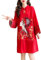 Amagogo Robe Cheongsam Chinoise, Longueur aux Genoux, Confortable, Manches Longues, Tendance, Robe Qipao pour Femmes, Cheongsam amélioré pour Les Voyages, XL Rouge