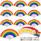 iZoeL 10PCS Rainbow Fans Pride Folding Fans Progress Pride Flag On Sticks Pride Tattoos Gay Pride Accessories Lgbtq Accessories Rainbow Accessories for Pride Parade Pride Month