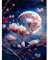 Diamond Painting Erwachsene-Mond 5D Diamant Painting Bilder Erwachsene,Blume Diamond Painting Set DIY Personalisiert Basteln Bilder Dekorationen für Home Wand Décor(30x40cm)