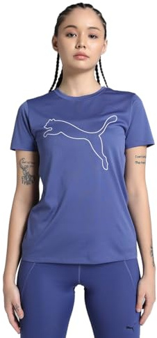 Puma Unisex W TAD Essential Logo Tee T-Shirts, Blue Crystal,