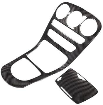 ABS Carbon Faser Auto Mittelkonsole Rahmen Abdeckung Trim Aufkleber Zubehör Für Benz C Klasse W205 Für GLC X253 2015 2016 2017 2018 2019 2020 2021 Zierblende Für Die Mittelkonsole (Farbe : Kohlefaser