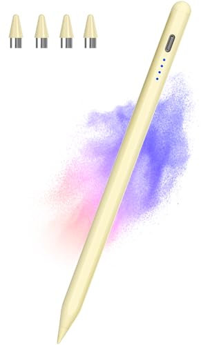 Kenkor Stylus Pens for Touch Screens, Magnetic Digital Tablet Pen - Rechargeable, Compatible with iPad/Pro/Air/Mini/iPhone Smartphones and Tablets - Yellow